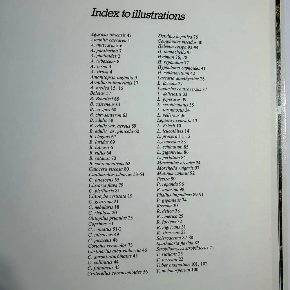 Color Treasury of Mushrooms and Toadstools How To Find And Identify Them 1972